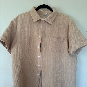 Tan Textured Men's Shirt